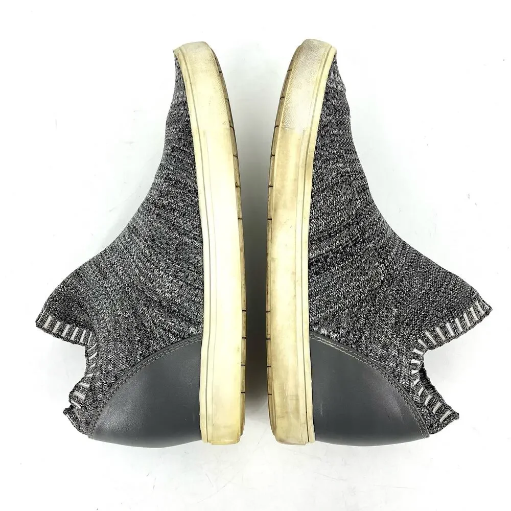 Women's Brash Elisha Knit Fashion wedge‎ Sneakers No Laces Slip-On Gray Size 10